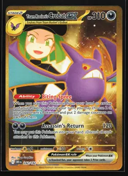 Team Rocket's Crobat ex 242/182 SV10: Destined Rivals Hyper Rare Pokemon Card - Image 1