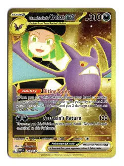 Pokemon Team Rocket's Crobat ex 242/182 Sv10: Destined Rivals Hyper Rare - Image 1