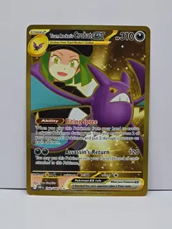TEAM ROCKET'S CROBAT EX 242/182 HYPER RARE DESTINED RIVALS POKEMON TCG - Image 1