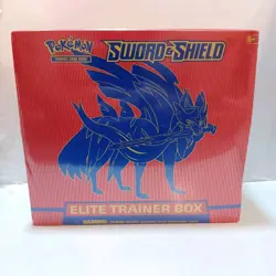 Pokemon Sword & Shield Base Elite Trainer Box Zacian Sealed - Image 1
