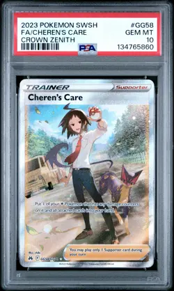 PSA 10 2023 Pokemon Sword And Shield Crown Zenith #GG58 Cheren'S Care Full Art - Image 1