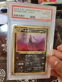 PSA 10 2000 POKEMON JAPANESE NEO 3 #229 HOUNDOOM-HOLO Low POP* - Image 2