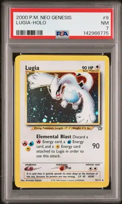 2000 Pokemon Neo Genesis Lugia Holo #9/111 PSA 7 Re-grade! Clean Copy - Image 1