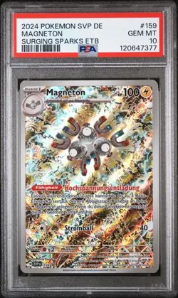 Pokemon MAGNETON PSA10 Black Star Promo SVP 159-Deutsch Sturmische Funken etb - Image 1