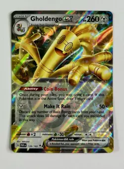 Gholdengo ex 2023 Pokemon S&V Paradox Rift #139/182 * Near Mint - Image 1