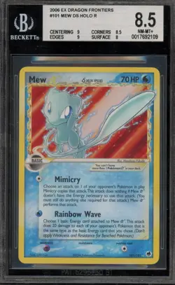 Pokemon Mew Gold Star EX Dragon Frontiers Holo Ultra Rare #101 BGS 8.5 - Image 1