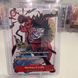 Monkey.D.Luffy ST01-012 6000 Power Rush Bandai One Piece 3rd Anniversary Card - Image 1