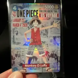 Bandai Promo Holo Monkey.D.Luffy One Piece CCG US Voyage Card #4 - Image 1