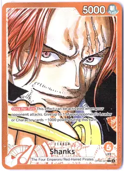ULTRA RARE ALT ART LOW POP CUSTOM ONE PIECE!!! Shanks HOLOFOIL Leader - Image 1