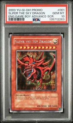 PSA 10 2003 Slifer GBI-001 Secret Rare GB Promo Yu-Gi-Oh Card English Vintage - Image 1