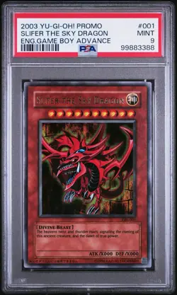 Yugioh Slifer the Sky Dragon GBI-001 PSA 9 Ultra Rare (Gameboy Advance Promo) - Image 1