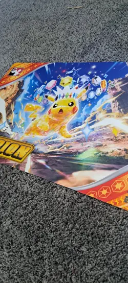 Play! Pokemon Tera Pikachu League Cup Champion Playmat TCG Play Mat Brand New - Image 1