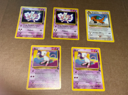Lot of 5x Promo Pokemon Cards TCG First Movie 3 Mewtwo 5 Dragonite 8 Mew - Image 1