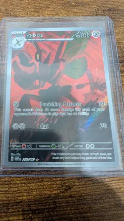 2023 POKEMON SV OBSIDIAN FLAMES - OBF EN #205/197 SCIZOR ILLUSTRATION RARE - Image 1