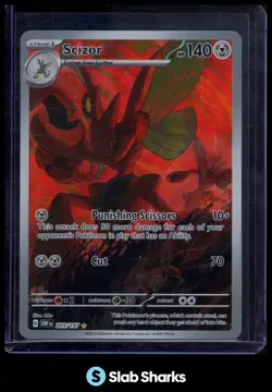 2023 POKEMON SV OBSIDIAN FLAMES - OBF EN #205/197 SCIZOR ILLUSTRATION RARE - Image 1