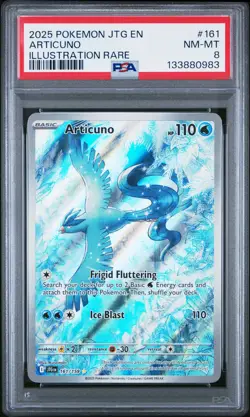2025 POKEMON JTG EN-JOURNEY TOGETHER ILLUSTRATION RARE #161 ARTICUNO PSA 8 - Image 1