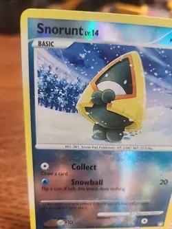 Snorunt 100/123 Mysterious Treasures Reverse Holo 2007 Pokemon TCG LP - Image 2