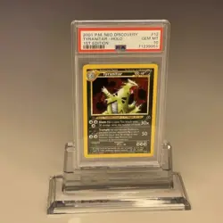 2001 POKEMON NEO DISCOVERY 1ST EDITION #12 TYRANITAR-HOLO PSA 10 - MOUTH SWIRL! - Image 1