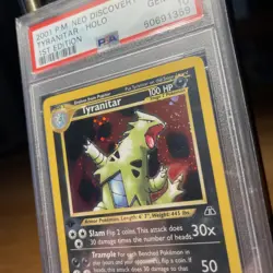 POKEMON NEO DISCOVERY 12 TYRANITAR HOLO 1ST EDITION 2001 PSA 10 GEM MINT - Image 2