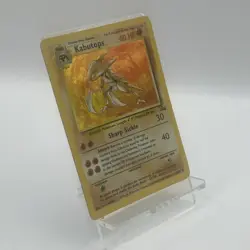 Kabutops 9/62 Fossil WOTC Holo Rare Pokemon Card MP - Image 2