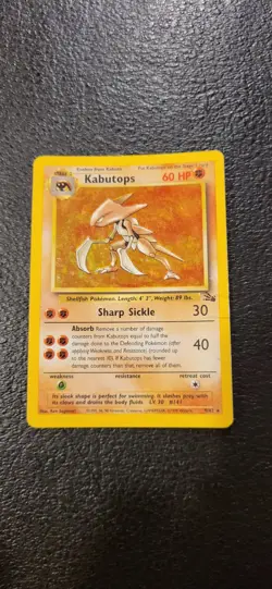 Kabutops - MP Holo Rare - Vintage WotC 1999 English 9/62 Fossil Set Pokemon Card - Image 1