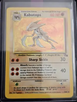 Kabutops Fossil Rare Holo 9/62 Wizards of the Coast (WOTC) 1999 pokemon - Image 2