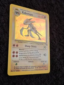 Kabutops Fossil Rare Holo 9/62 Wizards of the Coast (WOTC) 1999 pokemon - Image 4
