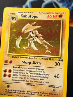 Kabutops 9/62 Fossil Holo Rare - WOTC Pokemon Card Near Mint - - Image 4