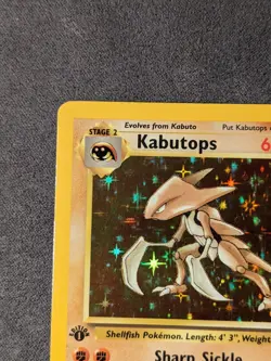 Kabutops - 9/62 - Pokemon Fossil 1st Edition Holo Rare Card WOTC - LP - Image 2