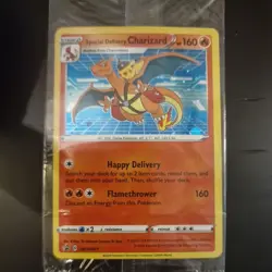 Special Delivery Charizard Black Star Promo Card SWSH075 Sealed - Image 1