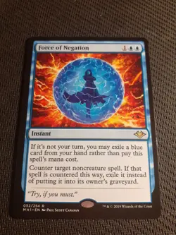 MTG Force of Negation Modern Horizons 052/254 Regular Rare - Image 1