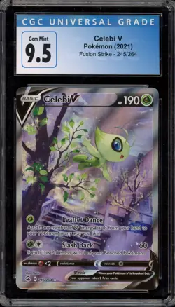 Pokemon Celebi V Fusion Strike Full Alt Art #245 CGC 9.5 Trading Card - Image 1