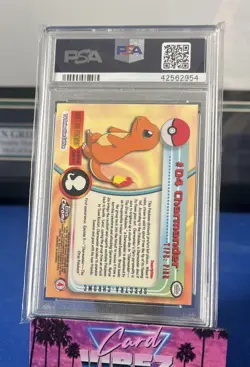 2000 TOPPS CHROME POKEMON T.V. SPECTRA #4 CHARMANDER PSA 10 - Image 2