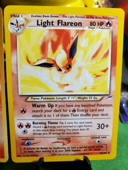Pokemon TCG Vintage 2000 Neo Destiny Light Flareon 46/105 + Japanese Counterpart - Image 5