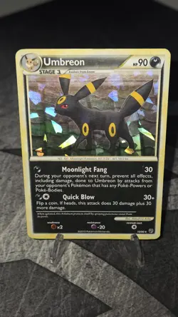Pokemon Umbreon Holo Card 10/90 Undaunted Cracked Ice Holo Rare - Hp - Image 1