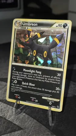 Pokemon Umbreon Holo Card 10/90 Undaunted Cracked Ice Holo Rare - Hp - Image 3