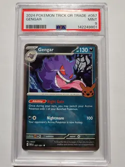 2024 POKEMON TCG TRICK OR TRADE #057 GENGAR PSA 9 Mint Graded - Image 1