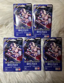 (5) One Piece TCG: The Azure Sea's Seven Sleeved Booster OP-14 English. - Image 1
