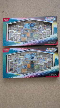 2x - Pokemon Prismatic Evolutions Lucario EX & Tyranitar EX Premium Collection - Image 1