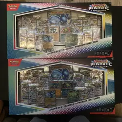 2x Pokemon TCG Prismatic Evolutions Lucario Ex + Tyranitar Ex Premium Collection - Image 2