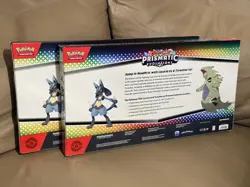 2x Pokemon Prismatic Evolutions Lucario EX and Tyranitar EX Premium Collection - Image 3
