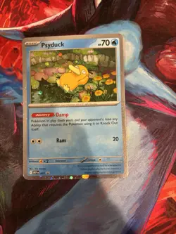 Pokemon TCG Psyduck MEP 007 Mega Evolution Pokemon Blister Promo Cosmo Holo NM - Image 1