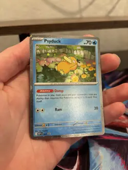 Pokemon TCG Psyduck MEP 007 Mega Evolution Pokemon Blister Promo Cosmo Holo NM - Image 3