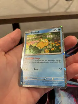 Pokemon TCG Psyduck MEP 007 Mega Evolution Pokemon Blister Promo Cosmo Holo NM - Image 4
