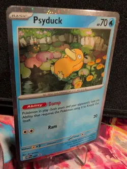 Pokemon TCG Psyduck MEP 007 Mega Evolution Pokemon Blister Promo Cosmos Holo NM - Image 1