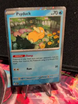Pokemon TCG Psyduck MEP 007 Mega Evolution Pokemon Blister Promo Cosmos Holo NM - Image 2