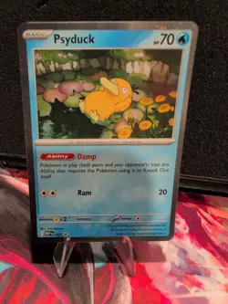 Pokemon TCG Psyduck MEP 007 Mega Evolution Pokemon Blister Promo Cosmo Holo NM - Image 1