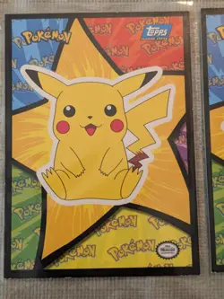 1999 Pokemon The 1st Movie Mewtwo Sticker Puzzle Chase Card Set (9) Blue & Black - Image 3