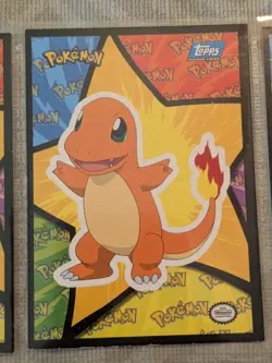 1999 Pokemon The 1st Movie Mewtwo Sticker Puzzle Chase Card Set (9) Blue & Black - Image 4