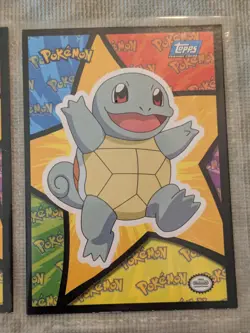 1999 Pokemon The 1st Movie Mewtwo Sticker Puzzle Chase Card Set (9) Blue & Black - Image 5